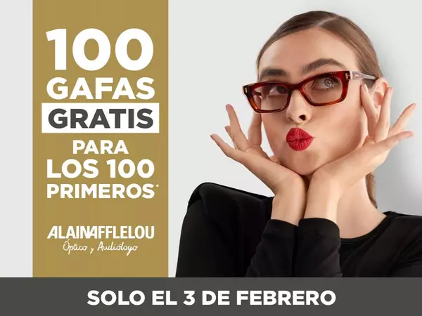 ¡100 GAFAS GRATIS PARA LOS 100 PRIMEROS!