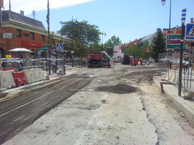 Comienza el asfaltado de las calles en la zona de la Estación de Pozuelo
