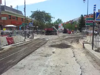 Comienza el asfaltado de las calles en la zona de la Estación de Pozuelo
