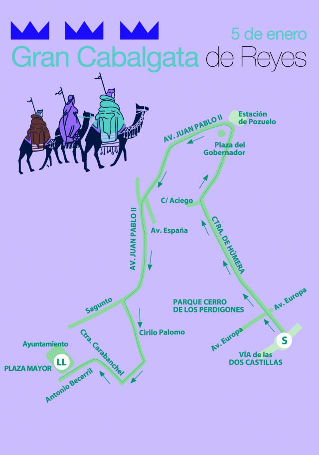 Pozuelo de Alarcón ya está preparado para la llegada de los Reyes Magos de Oriente este domingo