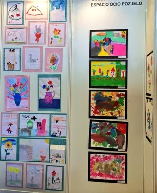 Alumnos del taller “CreActivo” del Espacio para el Ocio Pozuelo han expuesto este fin de semana en la Feria de Arte Independiente
