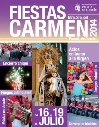 Fiestas del Carmen 2014. Del 16 al 19 de Juilio en Pozuelo