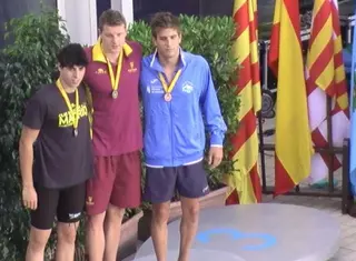 Luis García, del Club Natación Pozuelo, alcanza el bronce en la prueba 100 mariposa del Campeonato de España