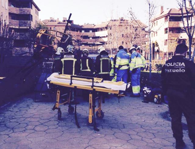 Fallece un trabajador en Pozuelo al precipitarse desde una grúa
