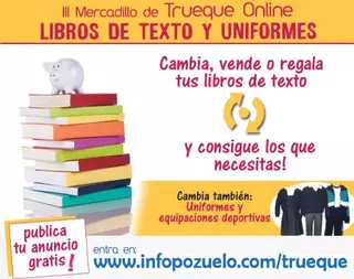 Vuelve el Mercadillo de Trueque Online de Libros de Texto y Uniformes de InfoPozuelo.com