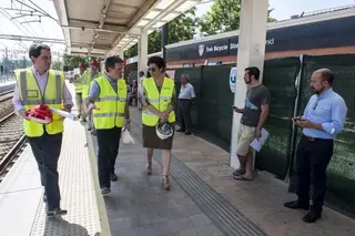 Pérez Quislant comprueba la evolución de las obras de accesibilidad en la Estación de Cercanías de Pozuelo