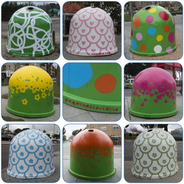 Pozuelo ya luce 14 contenedores de vidrio diseñados por Agatha Ruiz de la Prada tras reciclar 140 toneladas en un mes