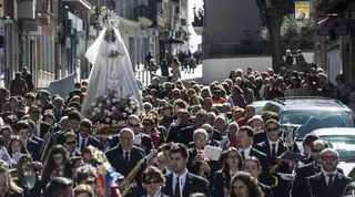La Procesión del Encuentro y la tirada de ‘Las Aleluyas’ cierran las celebraciones de la Semana Santa en Pozuelo