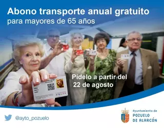 El Ayuntamiento subvenciona el cien por cien del Abono Transporte Anual a los mayores de 65 años con menos recursos