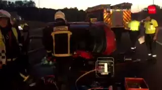 Cuatro jóvenes de 20 años heridos en un grave accidente en Pozuelo