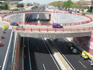 Soterramiento de la rotonda de intersección de las Carreteras M-503 con M-508.