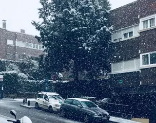 Intensa nevada en Pozuelo