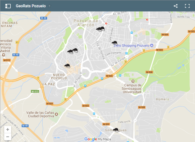 Somos Pozuelo lanza “GeoRats”, una herramienta para ayudar a los vecinos a tramitar sus quejas sobre las ratas en Pozuelo