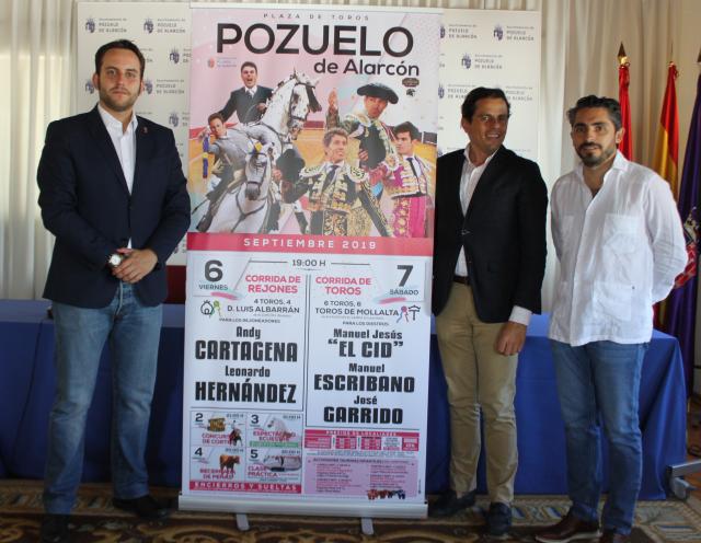 Los diestros “El Cid”, Manuel Escribano y José Garrido componen el cartel taurino de las fiestas patronales de Pozuelo