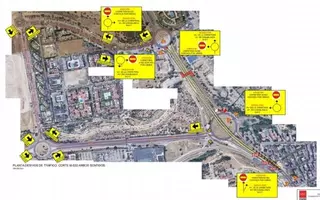 Cortes de tráfico nocturnos en un tramo de la carretera M-502 por obras de reparación en una de las pasarelas