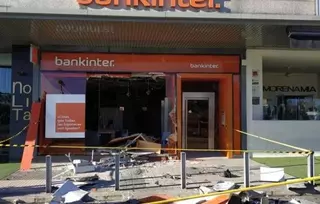 Vuelan con explosivos una sucursal bancaria de Majadahonda
