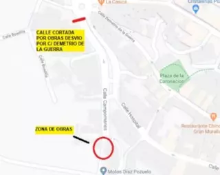 Cortes de tráfico los días 27 y 28 de abril en la calle Campomanes