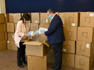 El lunes comienza el segundo reparto de mascarillas de protección en los domicilios de Pozuelo