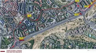 Nuevo corte de tráfico en el tramo de la M-503 entre las rotondas de Av. Pablo VI y la de Ctra. de Húmera 