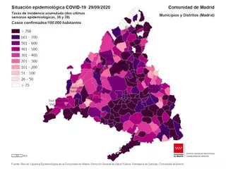 Pozuelo: 499 casos de coronavirus por 100.000 habitantes