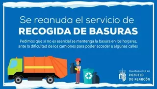 El Ayuntamiento de Pozuelo reinicia la recogida de basuras