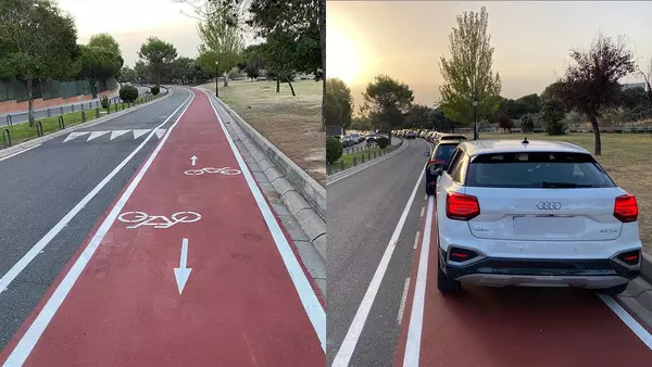 VOX Pozuelo se hace eco de la indignación de padres y vecinos por un carril bici ubicado frente a un colegio