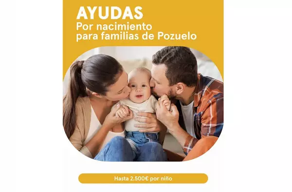 El plazo de solicitud para ayudas por nacimiento o adopción de Pozuelo continúa abierto