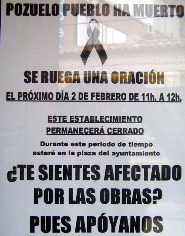 Campaña de protesta de los comerciantes contra el Ayuntamiento de Pozuelo de Alarcón