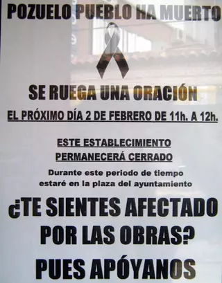 Campaña de protesta de los comerciantes contra el Ayuntamiento de Pozuelo de Alarcón