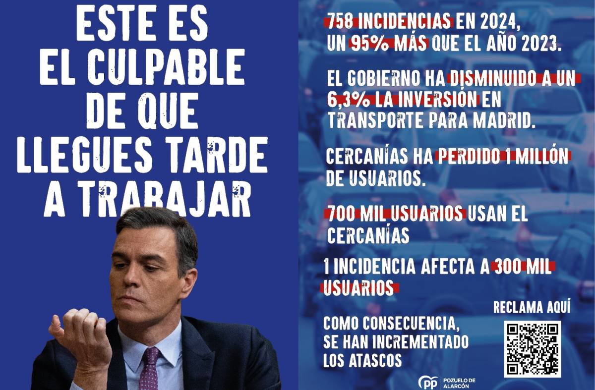 El PP de Pozuelo de Alarcón lanza una campaña para denunciar la "nefasta gestión" del Cercanías por parte del Gobierno