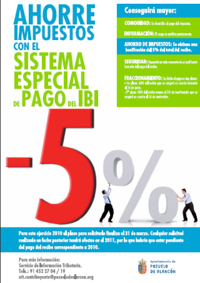 Ahorre con el sistema especial de pago del Impuesto de Bienes Inmuebles