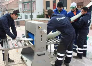 Nuevo colector de saneamiento en la Plaza de Demetrio de la Guerra