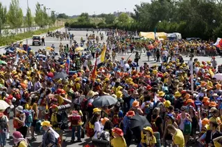 Éxito de acogida en Pozuelo de Alarcón de los peregrinos que acudieron a celebrar la Jornada Mundial de la Juventud