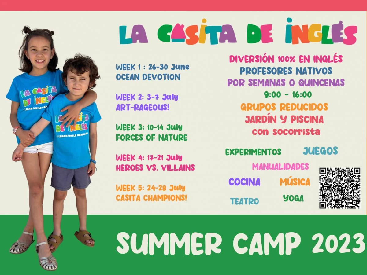 Campamento urbano de verano en inglés en Pozuelo, con profesores nativos con La Casita de Inglés 