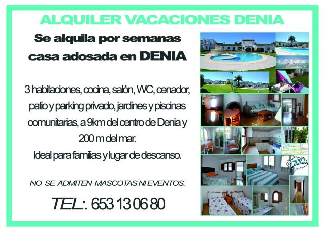 ALQUILER DE CASA EN DENIA. Se 